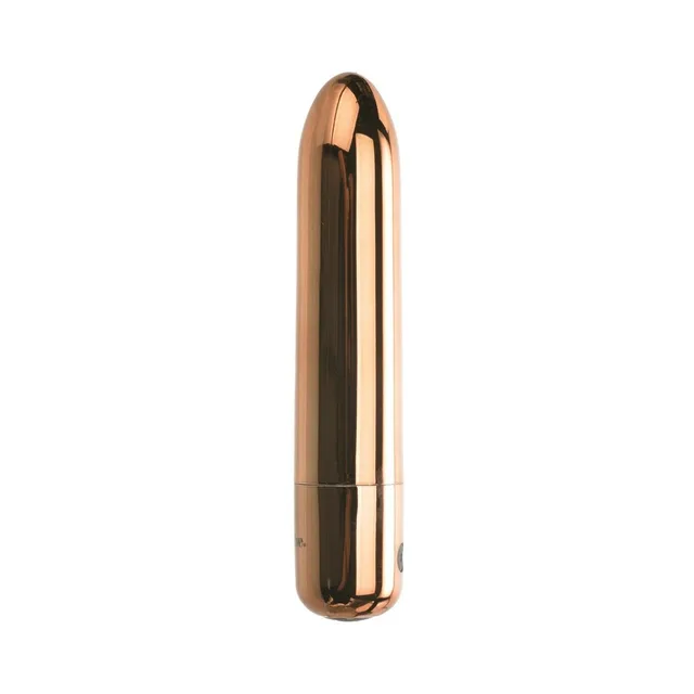 Adam & Eve Copper Cutie rechargeable bullet upright polished copper-tone body