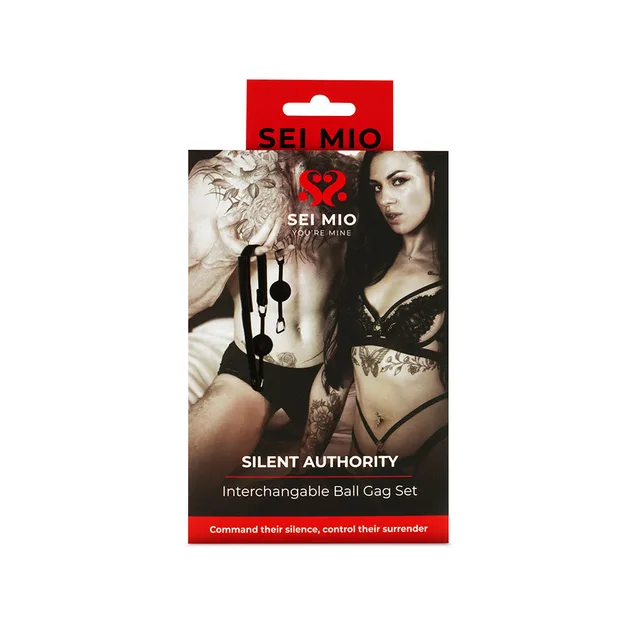 SEI MIO Silent Authority interchangeable gag set in retail package