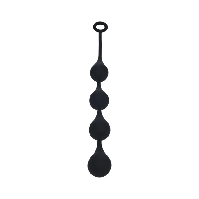 Large black LEVELZ Waterdrop balls with four graduated beads