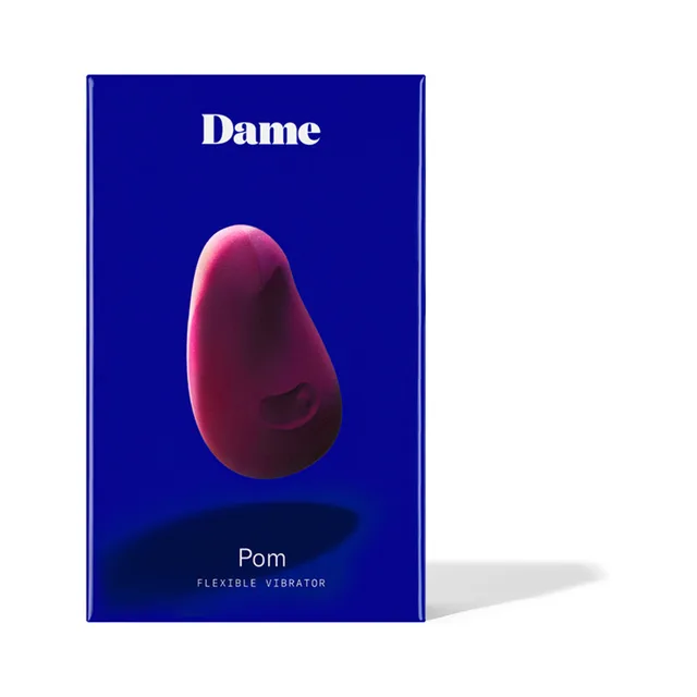 Plum Dame Pom flexible vibrator retail box