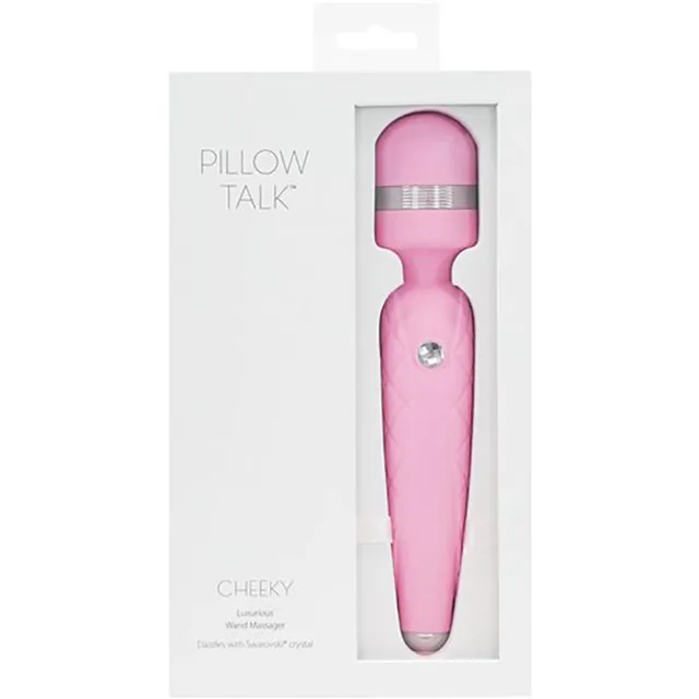 BMS Pillow Talk Cheeky pink wand vibrator in window box