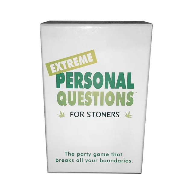 White Extreme Personal Questions for Stoners card game box