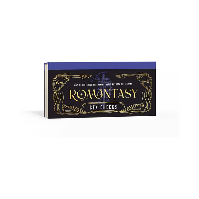 Romantasy Sex Checks booklet and box with 60 certificates subtitle