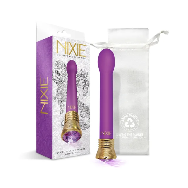 Purple Nixie Amethyst bulb vibe with box and white pouch
