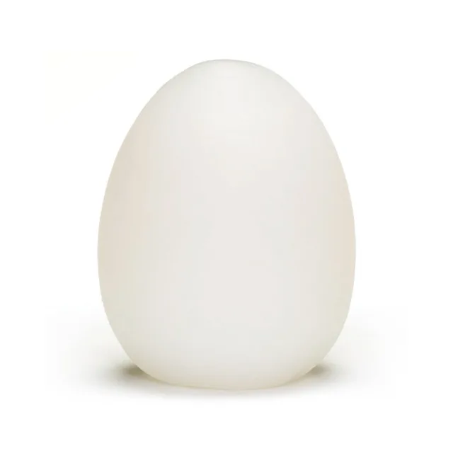 Front view of rounded white Whack Pack Egg sleeve