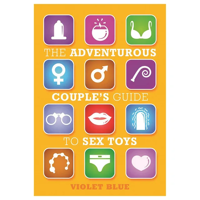 orange Adventurous Couple's Guide to Sex Toys book cover with colorful icons