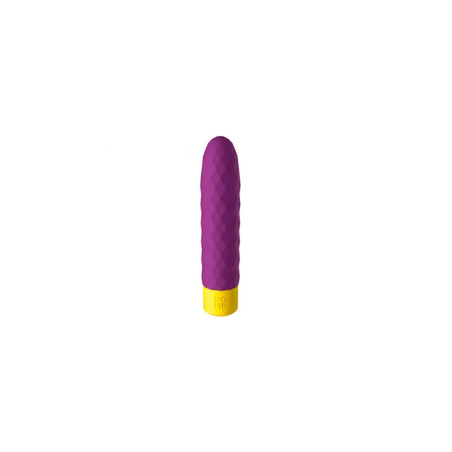 Upright purple textured ROMP Beat with yellow base