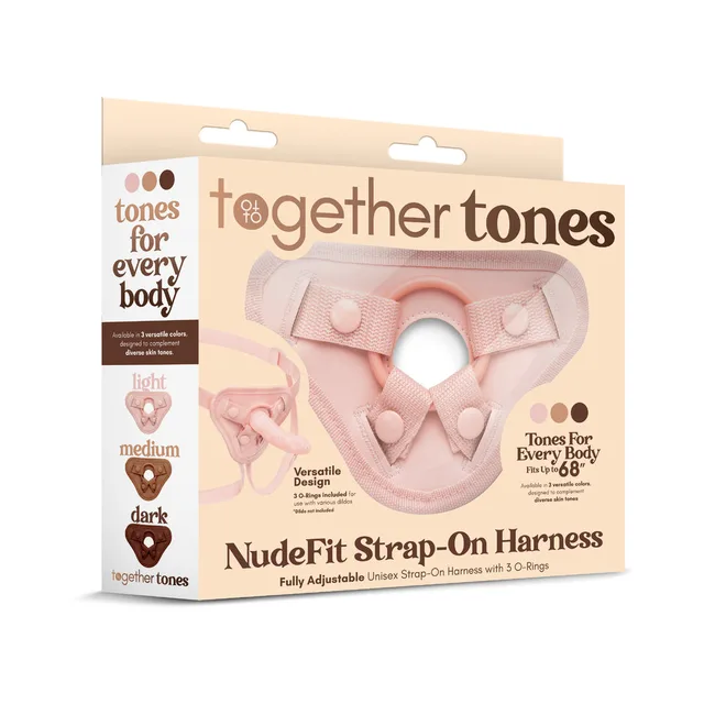 Together Toy NudeFit pale beige strap-on harness with retail package