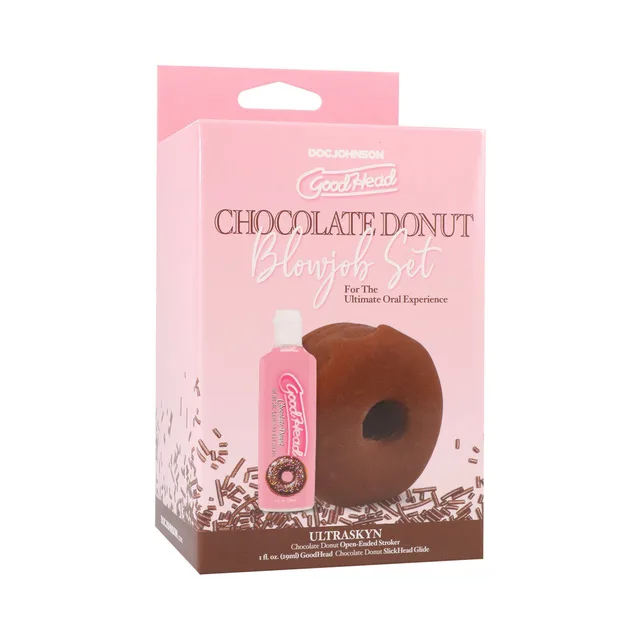 GoodHead Chocolate Donut Blowjob Set in pink illustrated box