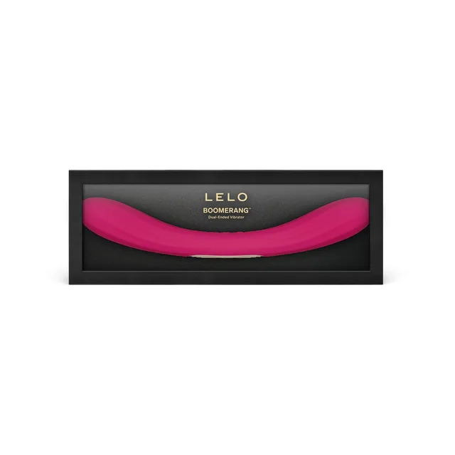 LELO BOOMERANG cerise dual-ended vibrator in black presentation box
