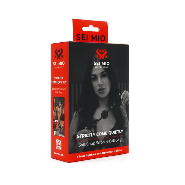 SEI MIO Strictly Come Quietly silicone ball gag retail box