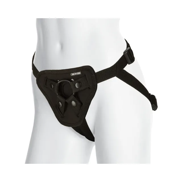 Vac-U-Lock Platinum Luxe Harness front model view with three-ring harness