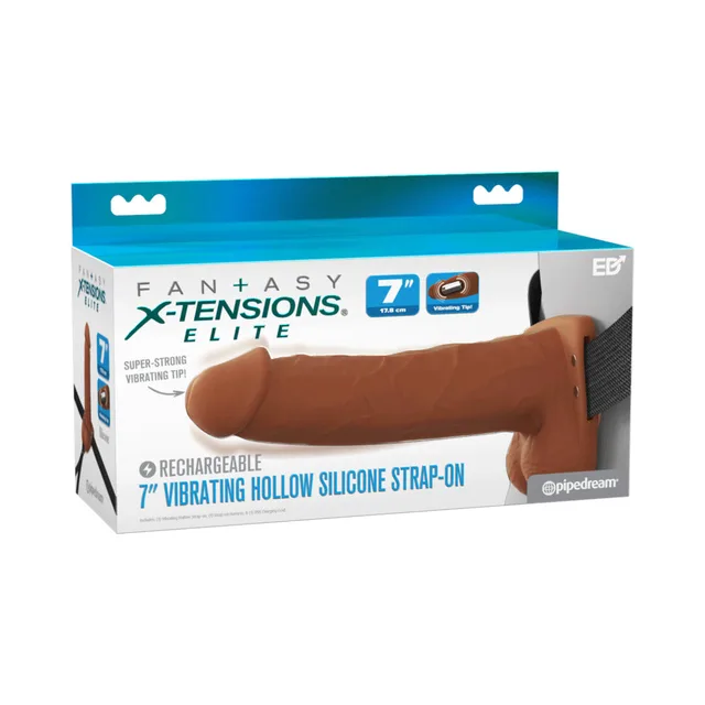 Fantasy X-Tensions Elite brown 7-inch strap-on retail box