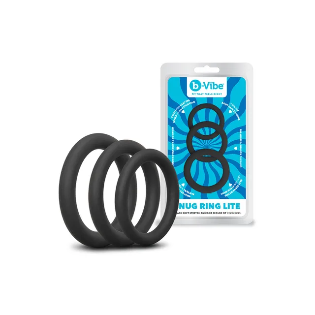 b-Vibe Snug Ring Lite black three-pack with retail package