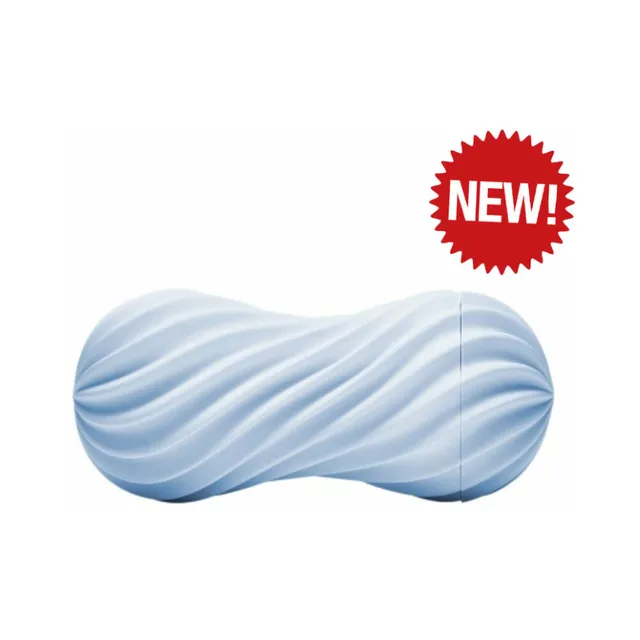 Blue Tenga Flex Bubbly spiral-ribbed outer case