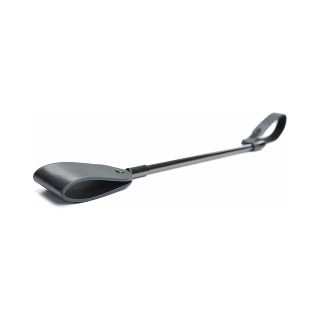 Low angled view of gray Coquette mini crop and loop handle