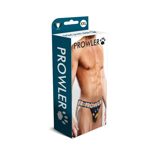 Prowler Oversized Paw 2XL jock strap in teal black retail box