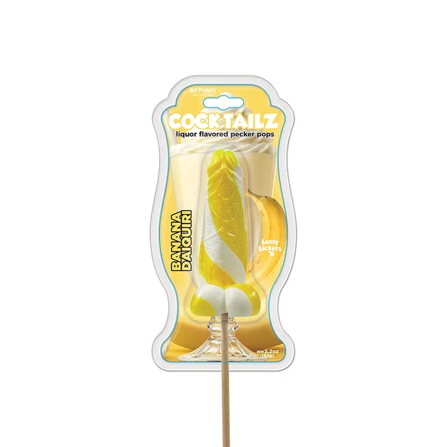 Yellow Cocktailz Banana Daiquiri penis-shaped lollipop