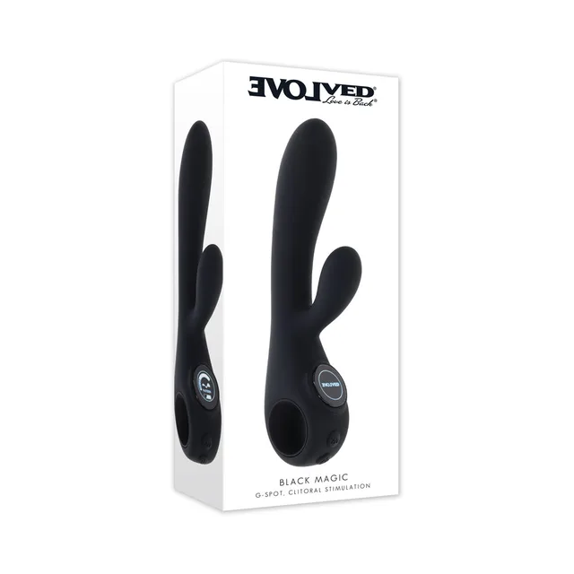 Evolved Black Magic black dual-arm massager black retail box front