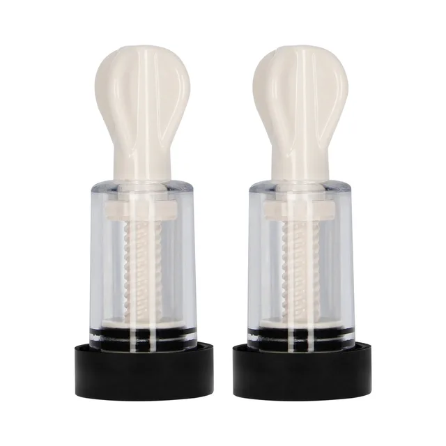 ElectroShock Remote-Controlled E-Stimulation Nipple Suckers White