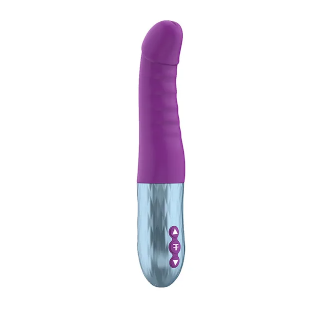 FemmeFunn Cadenza purple curved vibrator with transparent handle