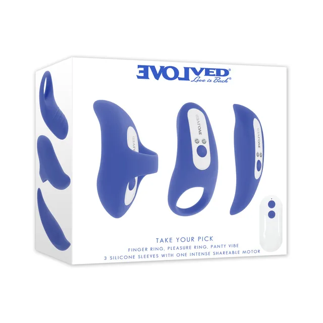 Evolved Take Your Pick blue interchangeable set in white box