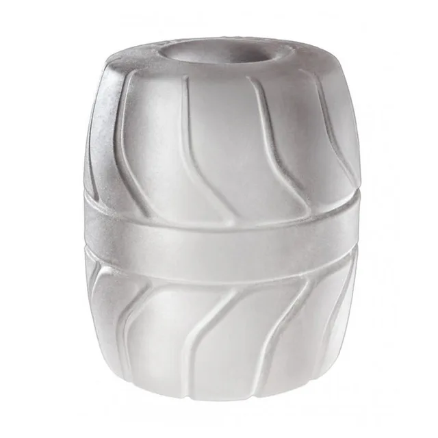 Perfect Fit SilaSkin Ball Stretcher opaque white cylinder with open center and curved grooves