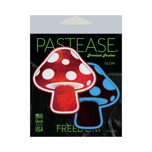 Pastease red and white mushroom pasties package
