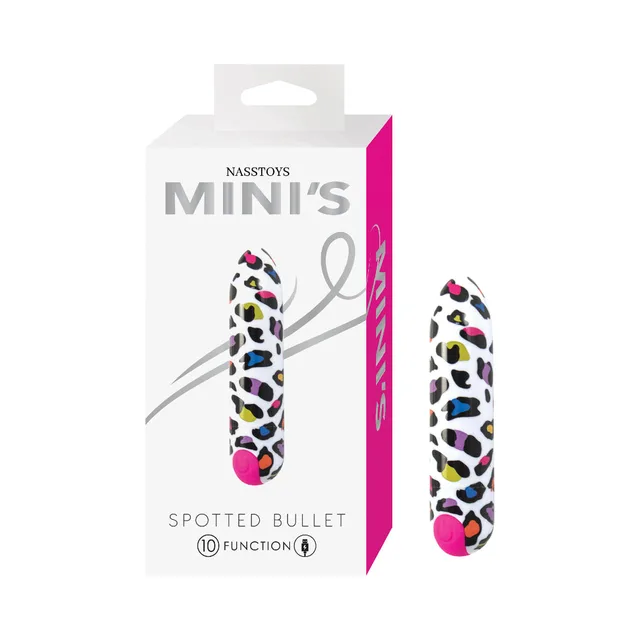 White Nasstoys Mini's Spotted Bullet with multicolor pattern