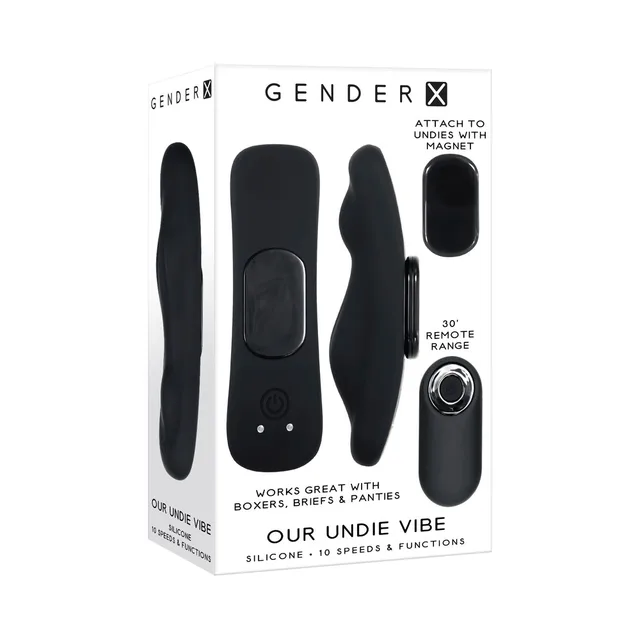 Black Gender X Our Undie Vibe pictured on white retail box