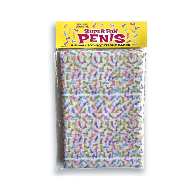 Super Fun Penis tissue paper six-sheet package