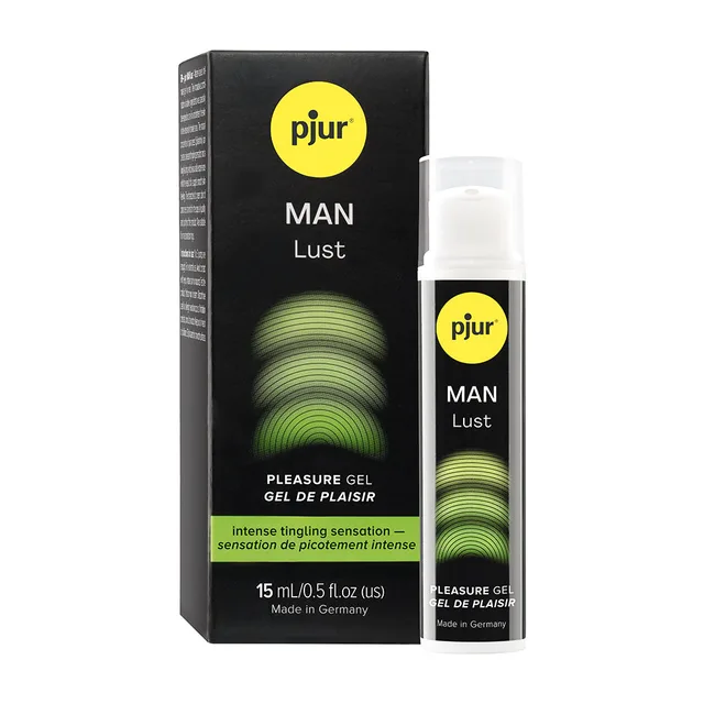 pjur MAN Lust 15 ml white pump bottle with black retail carton