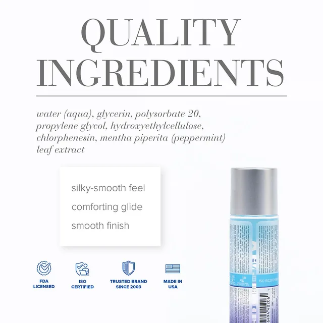 System JO H2O Cooling ingredient panel beside front and rear bottle views