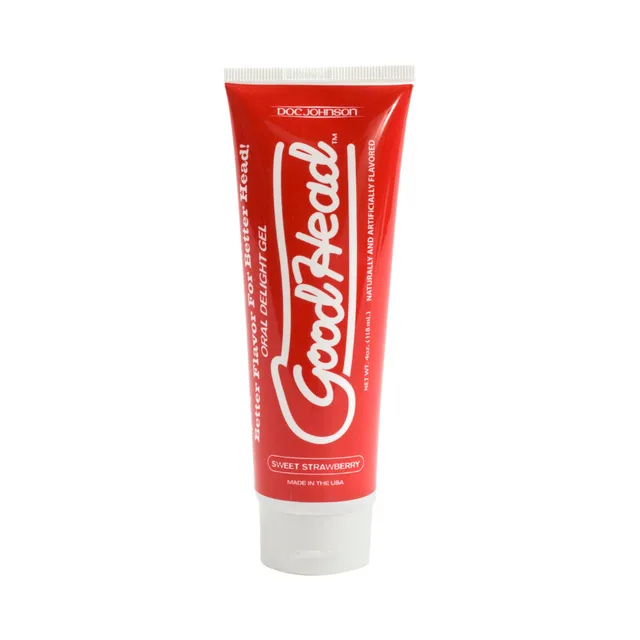 GoodHead Sweet Strawberry gel in red four-ounce squeeze tube