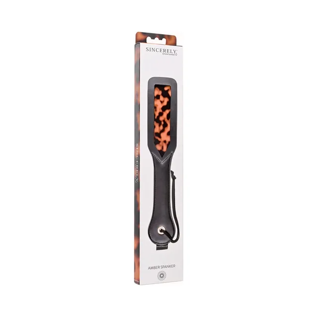Sportsheets Amber layered black spanker retail package