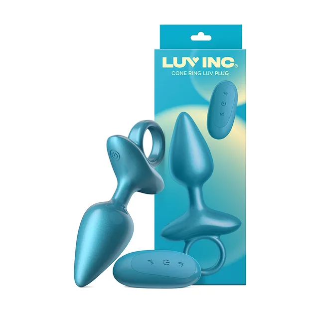 Luv Inc. CR82 metallic blue cone plug with remote and retail box