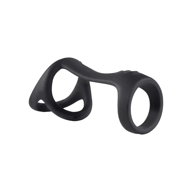 Side view of black Magic dual-loop strap with round openings