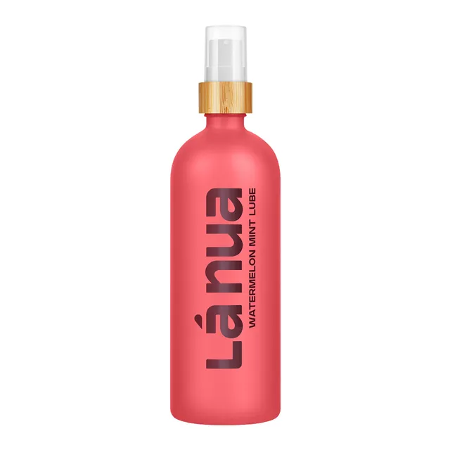 La Nua Watermelon Mint 6.8 oz tall red-pink pump bottle