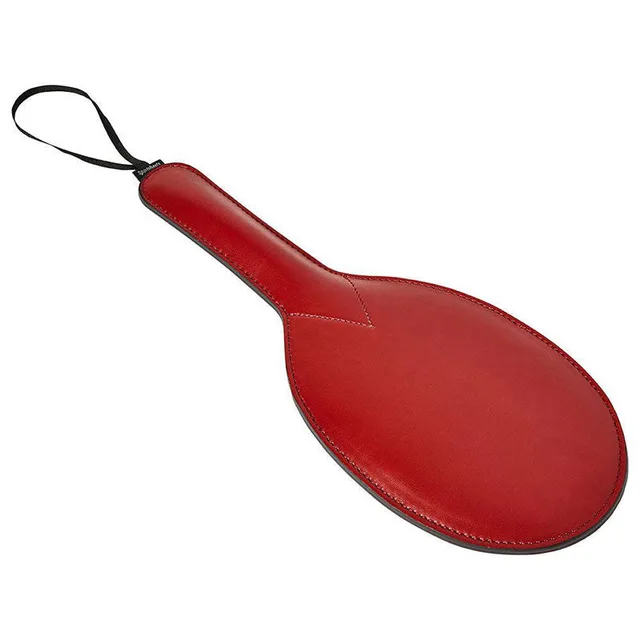 Sportsheets Saffron red ping pong style paddle with black wrist loop