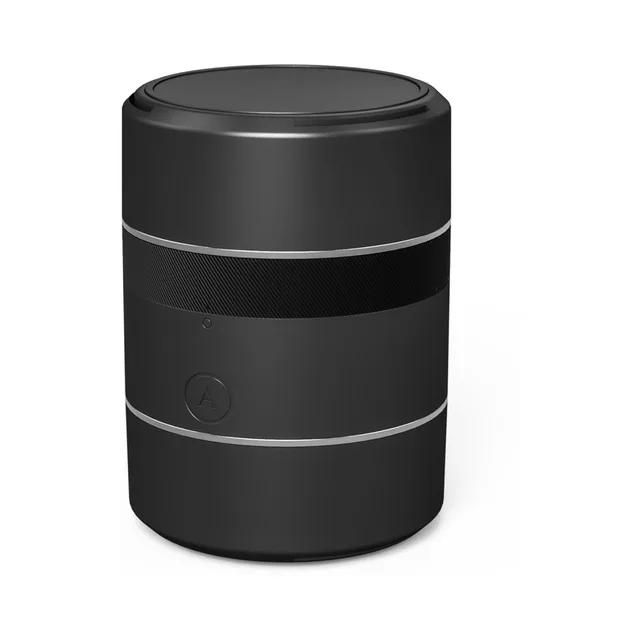Closed black Arcwave Voy cylinder with logo on the lid