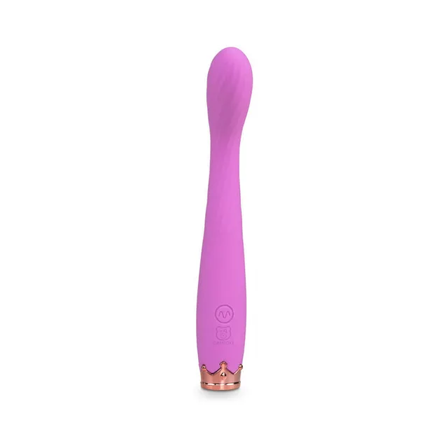 Camtoyz Kairo magenta thin vibrator upright front view with two controls