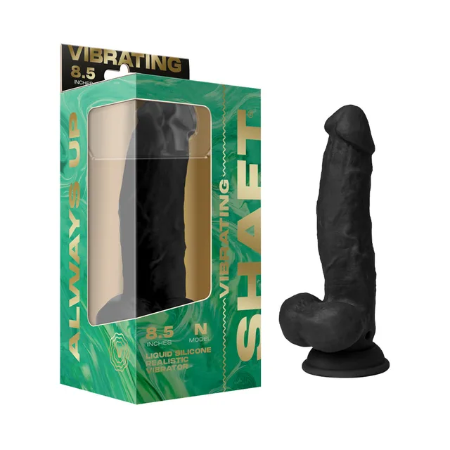 Shaft Vibrating Model N 8.5-inch black dong beside green box