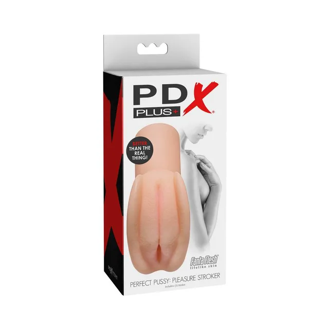 PDX Plus Perfect Pussy Pleasure beige stroker retail box