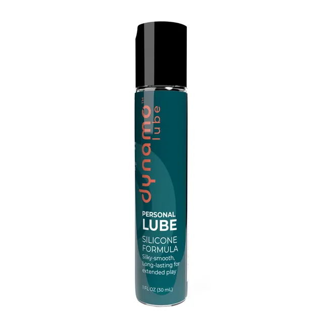Dynamo silicone personal lubricant 1 oz teal bottle