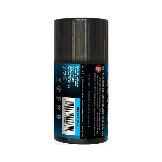 Sensuva ON for Him black cylindrical bottle back