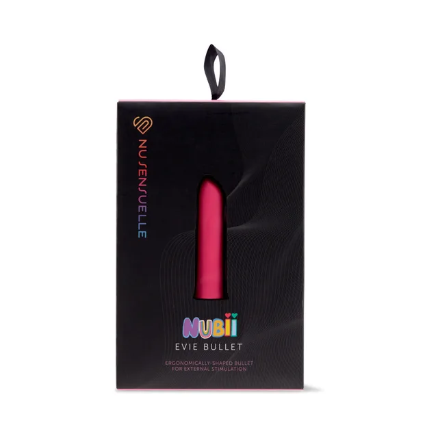 hot pink Nu Sensuelle Evie Nubii bullet visible through black box window
