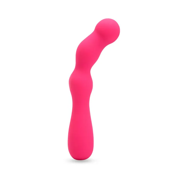 pink Siren Nubii viewed from the left with bulbous tip and wavy body