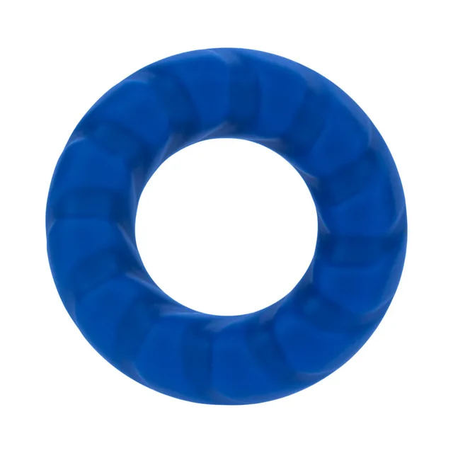 Front view of blue F-25 ring with rounded segments