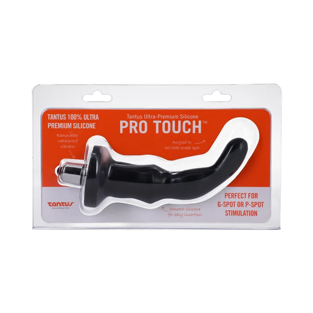 Front package of black Tantus ProTouch vibrating massager