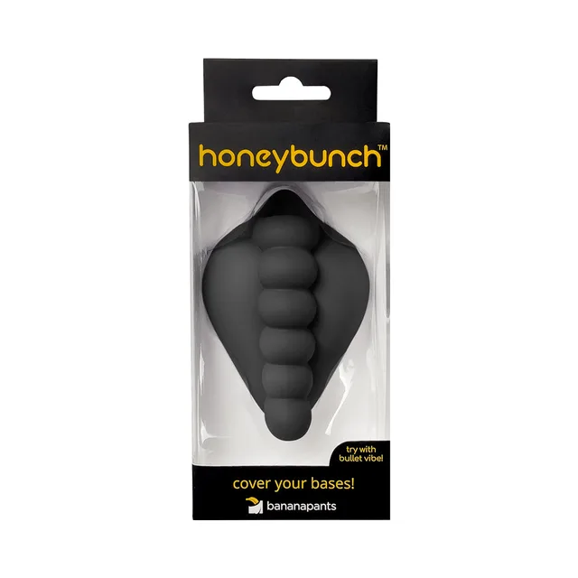 Banana Pants HoneyBunch black ribbed silicone base sleeve inside front retail package